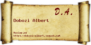 Dobozi Albert névjegykártya